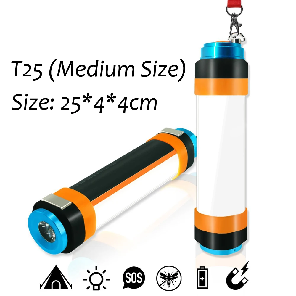 5 шт./лот лампа для кемпинга T30 T25 T15 многофункциональная портативная путешествий