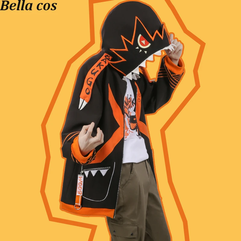 

New Anime clothes My Hero Academia bakugou katsuki cosplay costume Dinosaur suits uniform Coat+T-shirt+pants daily wear outfits