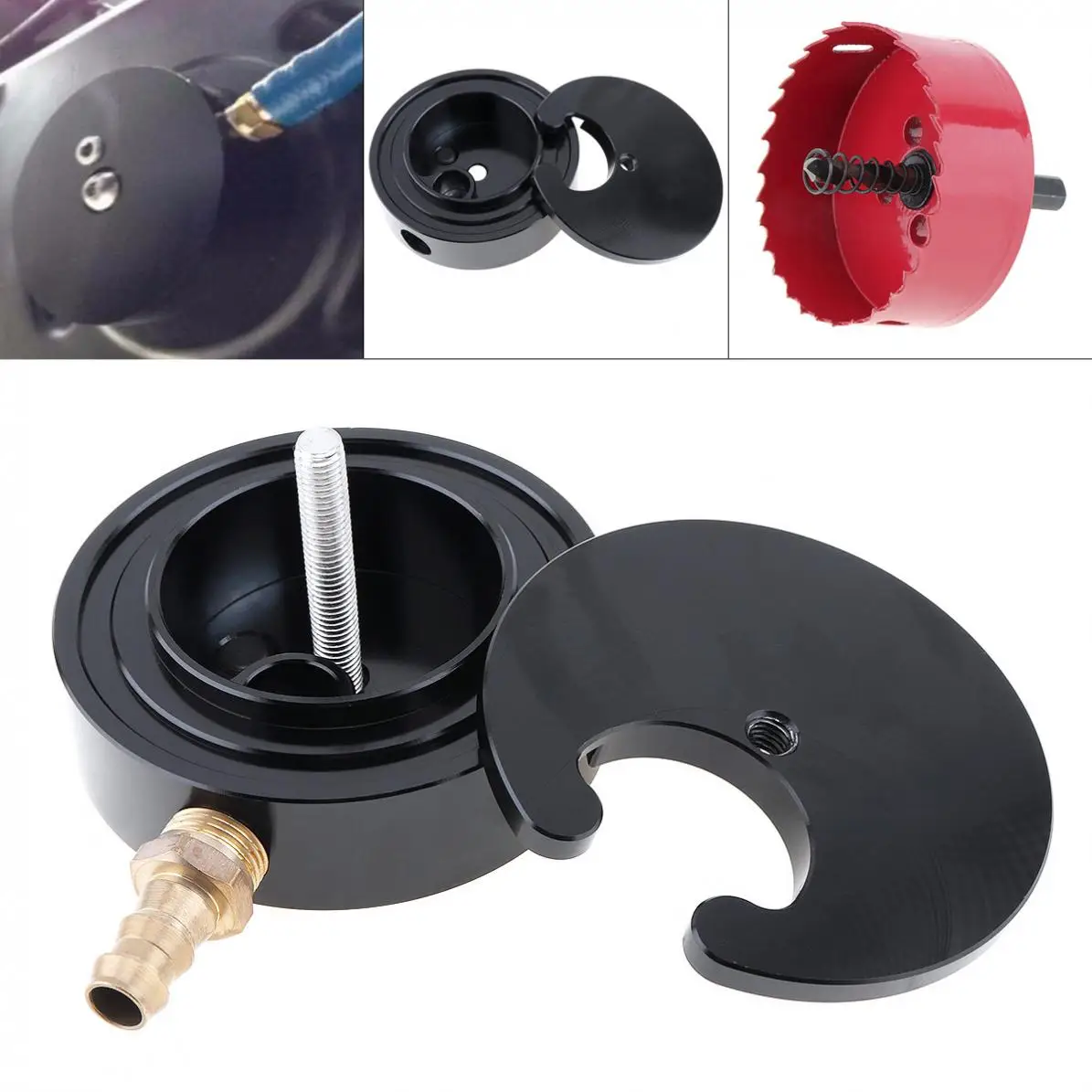 

Durable Black Aluminum Alloy Fuel Tank Sump Kit Set for Duramax Powerstroke Engines