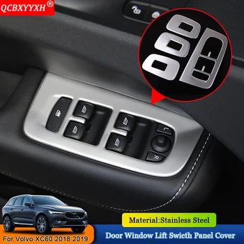 

QCBXYYXH Car-styling 4pcs/set Car Interior Door Window Lift Switch Panel Covers Trim Auto Accessories For Volvo XC60 2018 2019