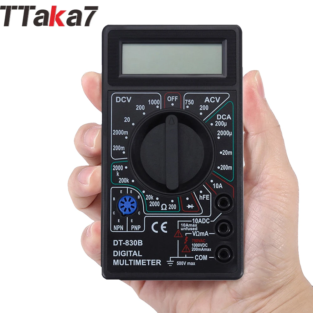 

LCD Digital Multimeter ACDC 750 1000V Digital Mini Multimeter probe For Voltmeter Ammeter Ohm Tester Meter Lead Probe multi Test