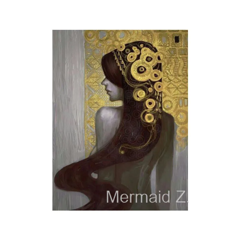 

Hand-painted Artwork Gustav Klimt Adele Bloch-Bauer's Portrait Oil Painting On Canvas Living room decor Art Painting