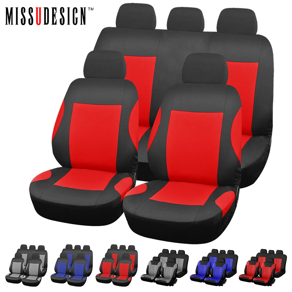 

MISSUDESIGN PM1 Universal Fashion Full set 9 Pieces Car Auto Interior Accessories Automotive Car Seat Cover