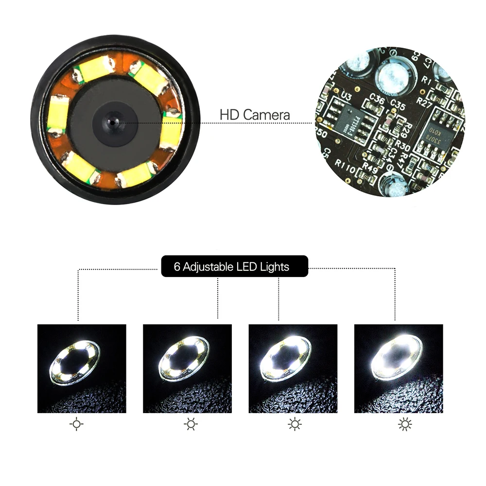 8 мм 5,5 мм 7 мм Len Android HD USB эндоскоп камера Тип C инспекционная жесткая трубка камера ПК Android для телефонов huawei бороскоп