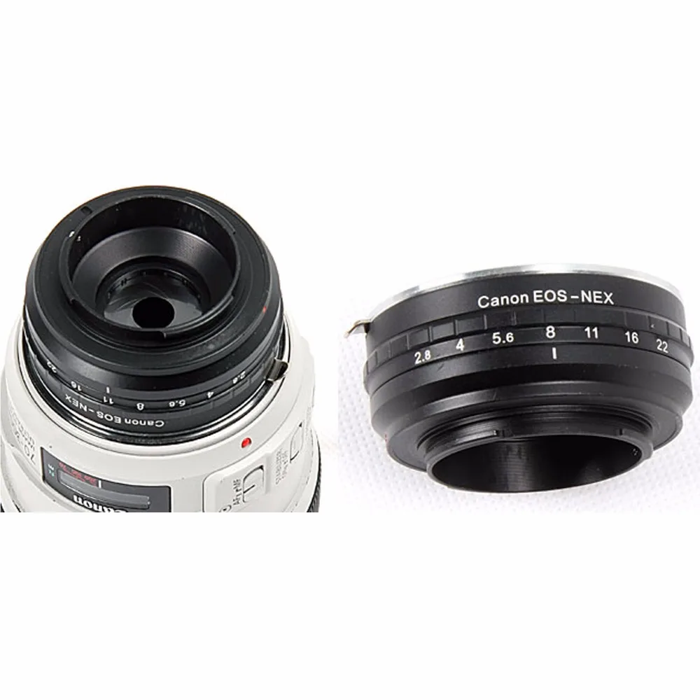 Встроенное кольцо-адаптер с диафрагмой для объектива Canon EOS EF для SONY NEX E Mount Adapter NEX-7 NEX-5-3