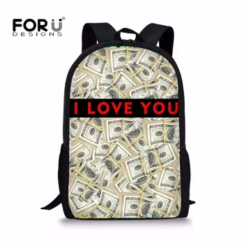 

FORUDESIGNS 2019 Children School Student Simple Design Orthopedic Backpack Schoolbag For Teenager Boys Bookbag Mochila Infantil