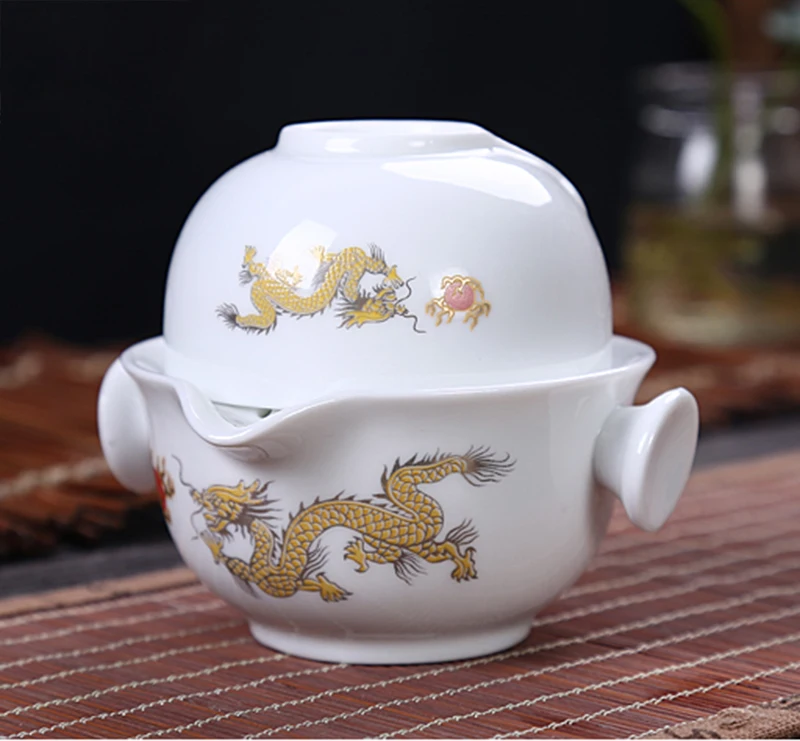Chinese Traditional Gaiwan Tea set Include 1 Pot 1 Cup High quality elegant Kung Fu teacup
