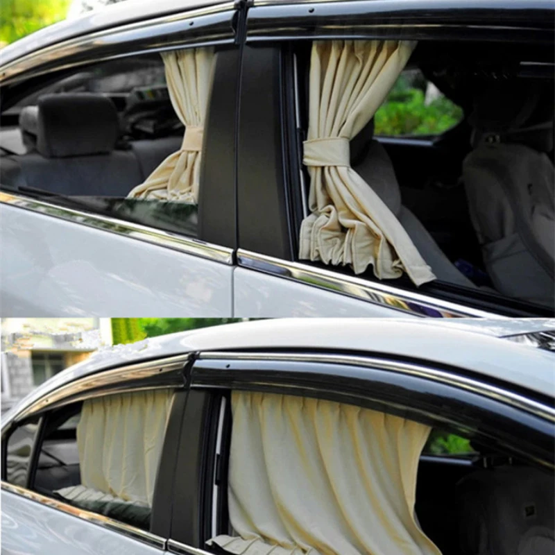 EUROTYPER 2PCS 70cm Mesh L Auto Rear Valance UV Sunshade Drape Visor