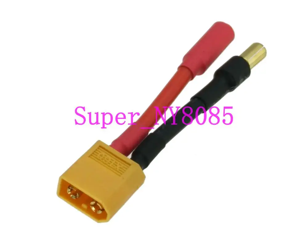 

Heavy Duty: Male XT60 / XT-60 to 5.5MM Bullet Female Adapter w/ 5CM 12awg Wire