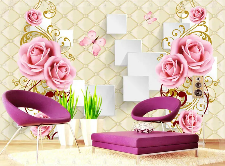 Beautiful Flowers Design Of Large Modern New Special Decorate Beautiful Flowers Design Of Large Modern New Special Decorate Household Wallpaper Wall Paintings Cold Water In Wallpapers From Home Improvement On