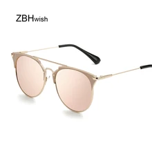 Vintage Ladies Cat Eye Sunglasses Women Brand Designer Sun Glasses For Women Retro Mirror Luxury Sunglasses Men Color Lens UV400