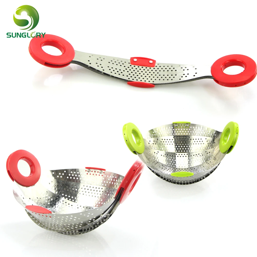 Adjustable Smart Strainer Boil Fresh Seafood Kitchen Draining Rack