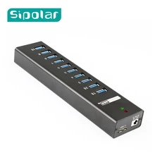 Sipolar Metal 10 ports usb 3.0 hub with external power adapter usb charger 2.4A hub usb charging station for pc phone laptop цена Sipolar Metal 10 ports usb 3.0 hub with external power adapter usb charger 2.4A hub usb charging station for pc phone laptop цены онлайн