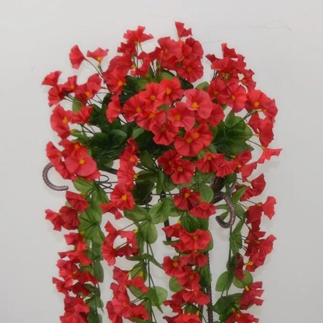 Поддельный кронштейн растения Петуния погремушки труба цветок лоза утренняя Глория для свадьбы искусственные декоративные настенные цветы