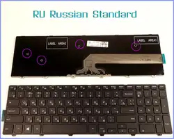 Русская версия клавиатуры для ноутбука Dell Inspiron 15-5547 17-5000 MP-13N73US-442 черный с рамкой без подсветки