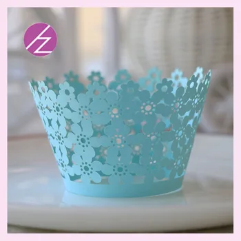 

50Pcs 21 Colors Hollow Out Beautiful Flower Cake Paper Wrap Cupcake Wrapper Wedding Decor Birthday XMAS Decoration Wholesales