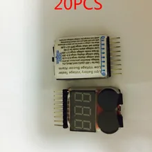 20 шт. новое качество красный цвет легкий мини 1-8S Lipo литий-ионный аккумулятор Низкое напряжение 2в1 тестер зуммер сигнализация