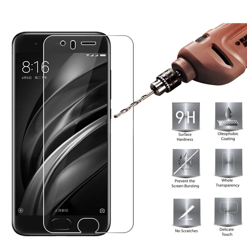 

MRGO Tempered Glass For Xiaomi Mi6 Phone Screen Protector Film 9H 2.5D Protective For Xiaomi Mi6 On Tempered Glass