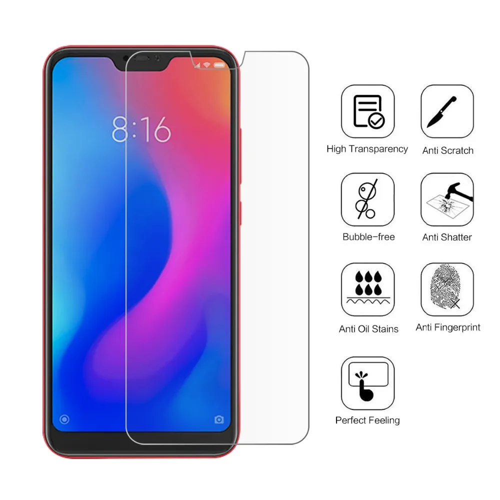 10pcs Tempered Glass Screen Protector Film For Xiaomi Mi A2 Lite/Redmi 6 Pro phone Screen
