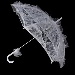 Свадебный зонтик из шелкового кружева
