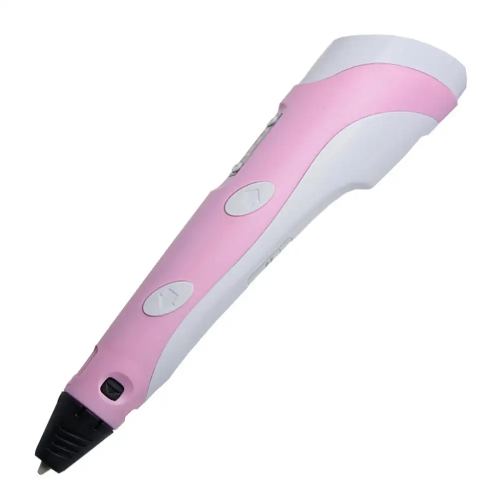 CEWAAL 1,75 мм DIY креативная 3D печать маслом для печати ручка для рисования США/ЕС/Великобритания/AU Plug дети подарок светодиодный экран 3D печать Ручка - Цвет: Pink US