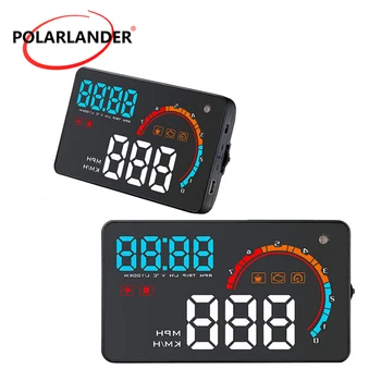 

4" Diagnostic Head Up Display OBD2 Projector Digital Speedometer Wired Multi Color Car HUD D2000