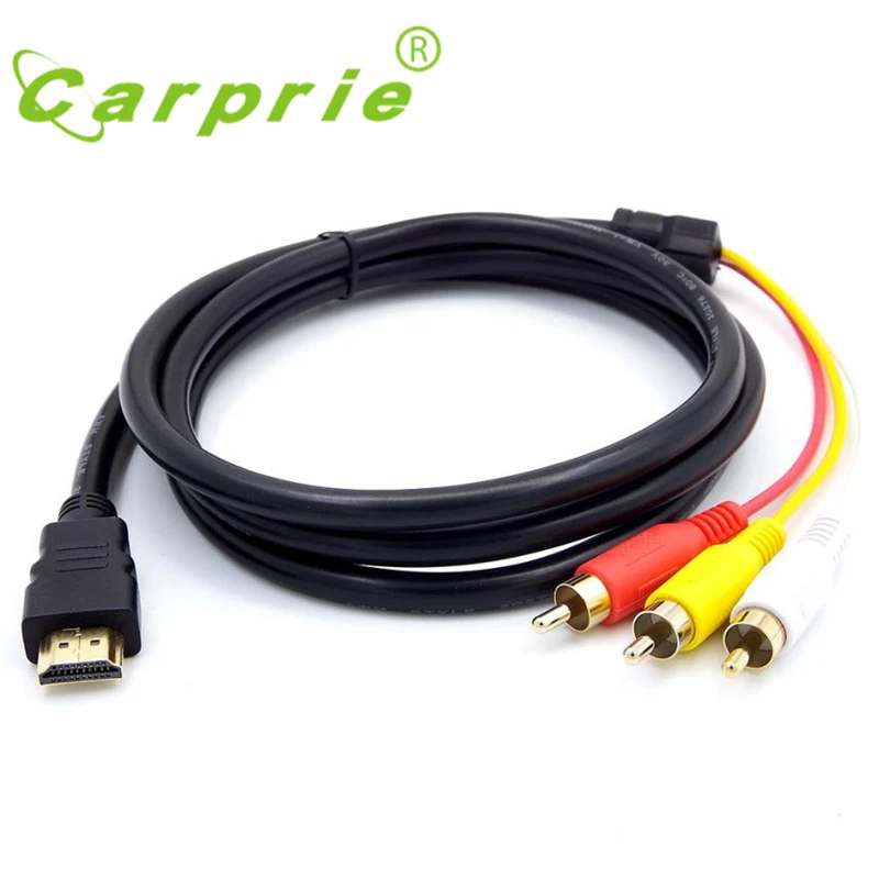 

HDMI Male to 3RCA AV Composite Male M/M Connector Adapter Cable Cord Transmitter_KXL0525