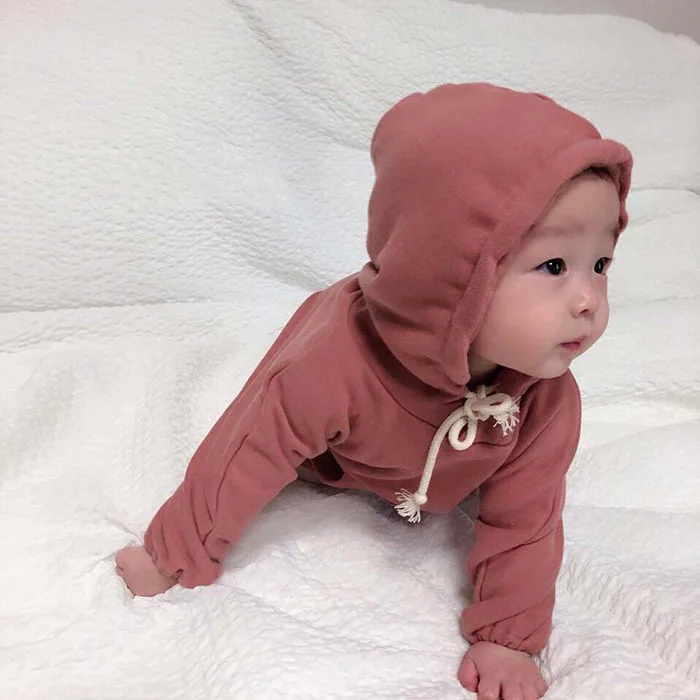 Детские боди с длинными рукавами толстовка капюшоном для отдыха Kawaii хлопковая
