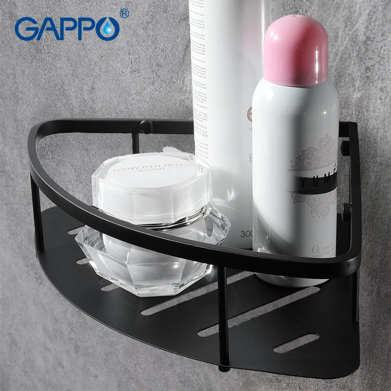 

GAPPO Bathroom Shelves black wall mounted bathroom basket accessories bathroom holder baskets bath basket shower baskets