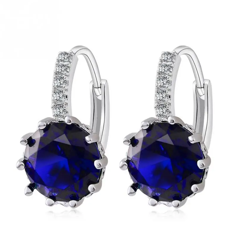 

Wedding Ear Wearing Hoop Earrings Women Loved Crystal Stone Ear Cuffs Silver Plated Earring Girl Popular Ear Decoration Jewelry