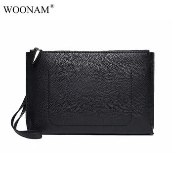 

WOONAM Men Bag High-end Luxury Quality Men Clutch Top Grain Italy Genuine Calf Leather Evening Clutch Handbag BG1011