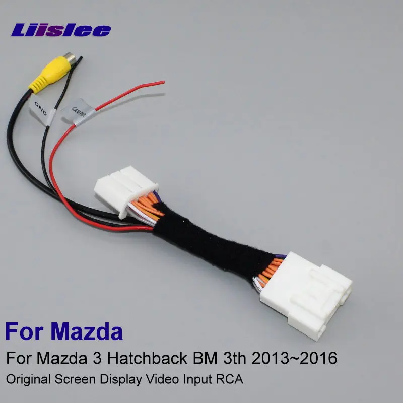 

Liislee For Mazda 3 Hatchback 3th 2013~2016 Rear View Camera Original Video Input Switch RCA Adapter Convertor Wire Cable