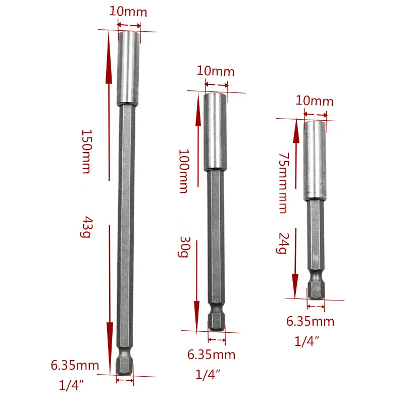 1/4 дюймов шестигранный наконечник держатель отвертки удлинитель отвертки удлиняющий хвостовик отвертка держатель сверла