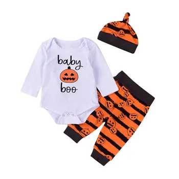 

Oklady 2019 Halloween Clothing Girls Unisex Baby Clothes Set For Kids Boy Clothing Newborn Girl Clothes Toddler Hat Romper Pants