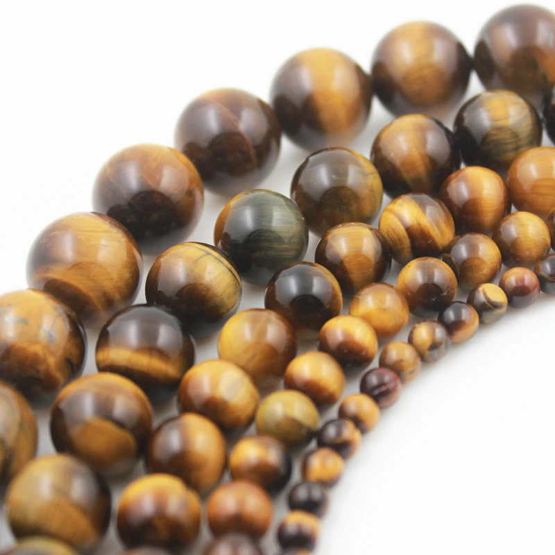 

2017 fashion Good Quality Wholesale Price 20 Pcs/Lot Tiger eye For Bracelet Jewelry DIY 4 6 8 10 12mm TRSB1003