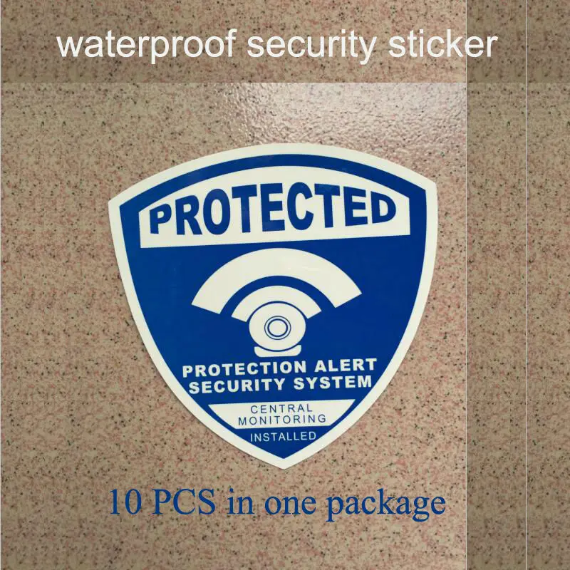 10 PCS Waterproof security Sticker Warning Sign,Decals for security