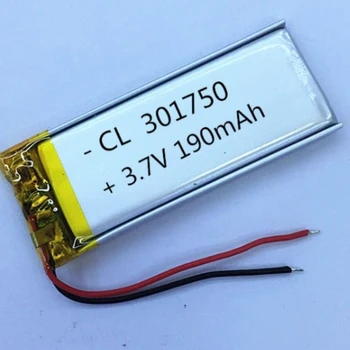 

NEW 190mAh 031750 3.7V lithium polymer battery 301750 FOR recording pen business Mp3 Mp4 Mp5 DIY PAD DVD E-book bluetooth headse