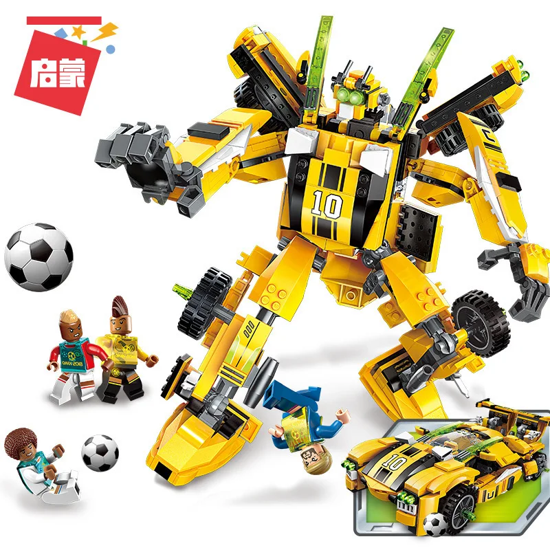 

Assembling Building Block 3005 Century Football Gold Of Foot Child Alpinia Oxyphylla Deformation Robot Spelling Insert Toys