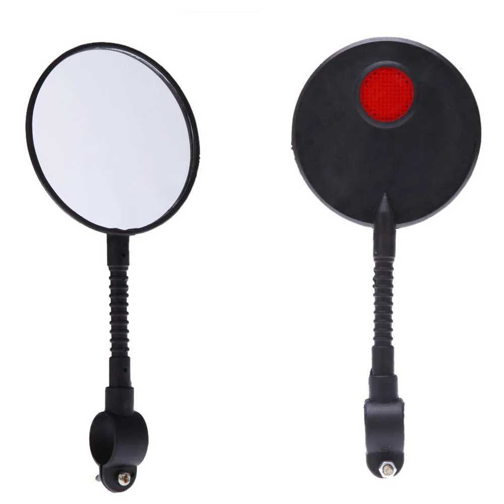 

Mountain bike bicycle rearview mirror Wide-angle convex mirror Reflector Silicone handle small round rear view mirror #XTN