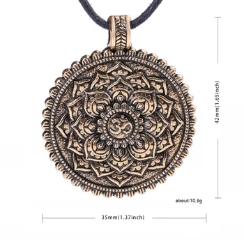 

10PCS Viking Necklaces Flower Of Life Dome Sacred Geometry Women Yoga Chakra Pendant Mandala Fashion Jewelry