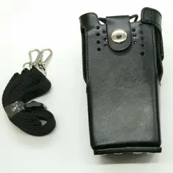 Oppxun кожаный чехол плеча держатель мешка для Motorola GP328, GP340, GP380, GP3188, EP450, ht750 и т. д. Портативная рация черный цвет