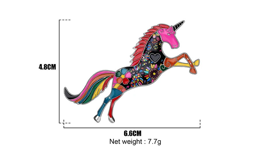 WEVENI эмалированный Сплав Модные броши в виде единорога одежда заколка на шарф Ins хипстерские украшения в виде животных для женщин и девушек вечерние украшения в подарок