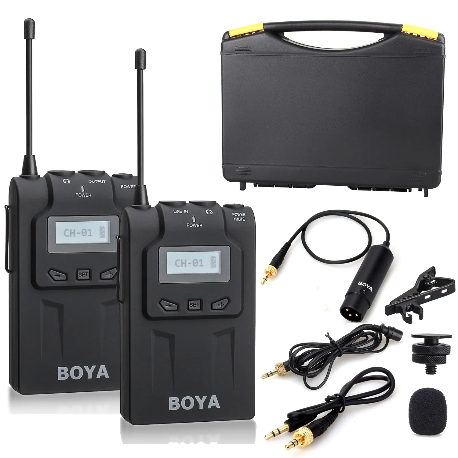 

BOYA BY-WM6 UHF Professional Omni-Directional Lavalier Wireless Microphone Recorder System for ENG EFP DV DSLR Camera Camcorders