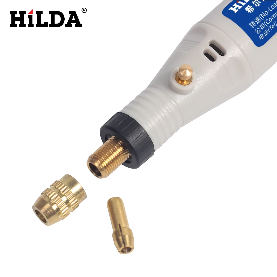 Baratos HILDA 18V bolígrafo de grabado Mini herramienta rotativa de taladro con accesorios de molienda juego multifunción Mini bolígrafo de grabado para herramientas dremel