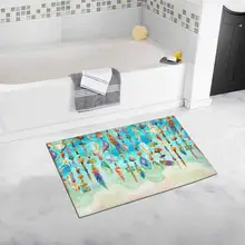 Акварельные украшения море бусы из ракушек коврик для ванной мягкий коврик для ванной комнаты Нескользящие резиновые 20 Вт X 32 л дюймов