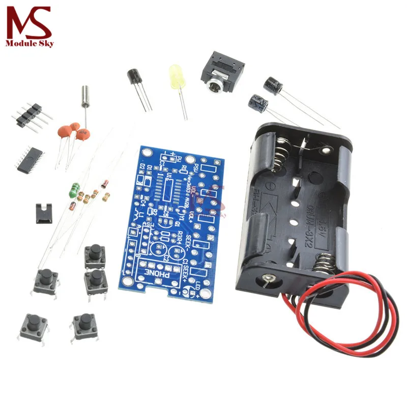 76MHz 108MHz Wireless Stereo FM Radio Kit Audio Receiver PCB FM Module