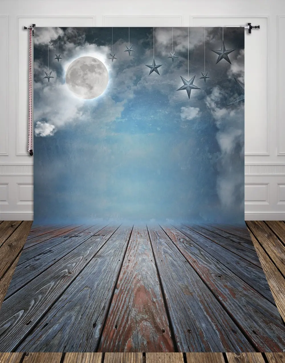 

5x7ft Moon Stars Art Backdrop Moon Photography Background