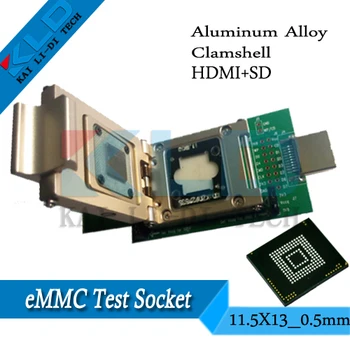 Buy EMMC Test Socket,EPR-BOX+JPR+IPS Programmer Adapter,memory IC Test Socket,11.5X13_0.5mm,Aluminum Alloy Clamshell Structure