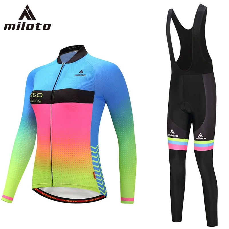 MILOTO Cool Велоспорт Джерси устанавливает Ropa Ciclismo Vélo/дышащий велосипед Велосипедная форма/Quick-Dry велосипед спортивная Для женщин