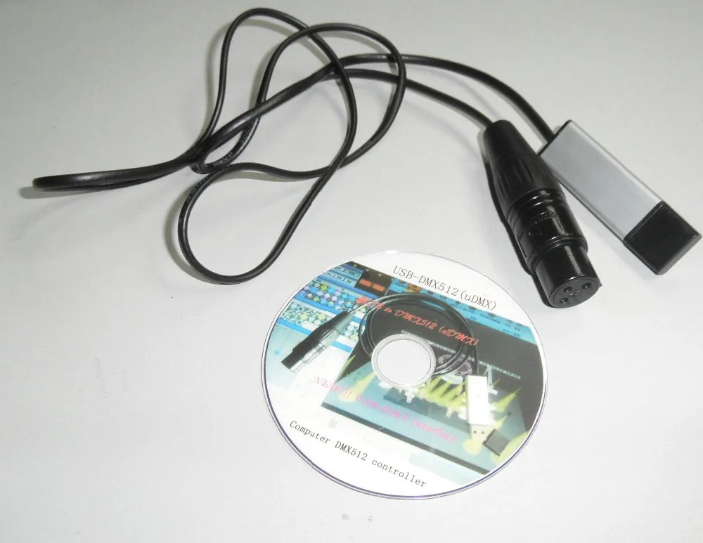 

Rasha USB to DMX Interface Adapter LED DMX512 Studio Computer PC Stage Lighting Controller Dimmer For Stage Light Controller